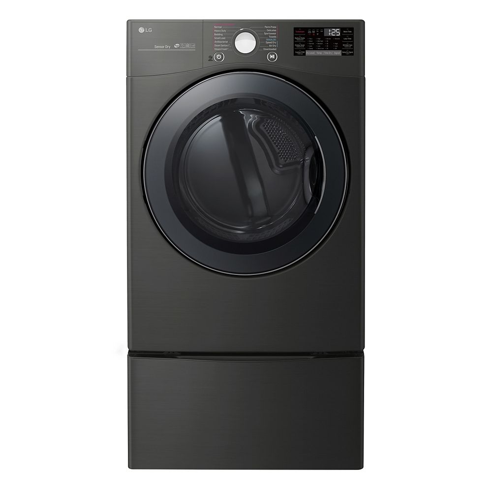Lg Electronics 7 4 Cu Ft Smart Electric Dryer With Ultra Large Capacity And Wi Fi In Bla The Home Depot Canada