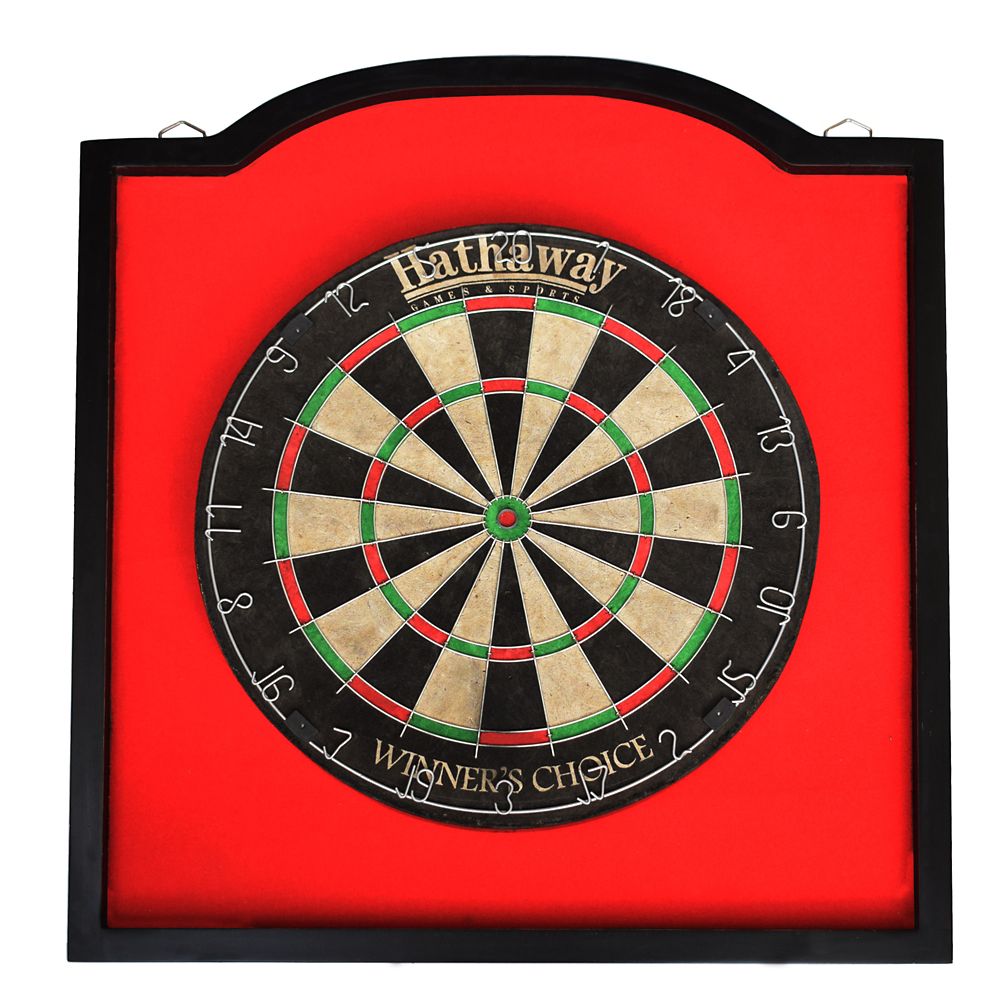 Hey! Play! Hanging Tournament Sized Dart Board Set HW3400010 - The Home  Depot