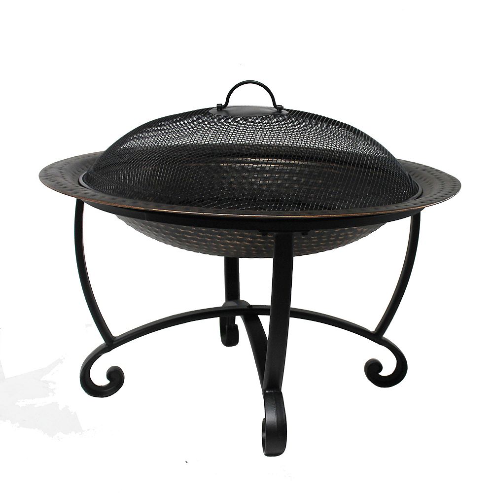 Steel Fire Pit Set With Spark Screen, Fire Pit Grate Menards