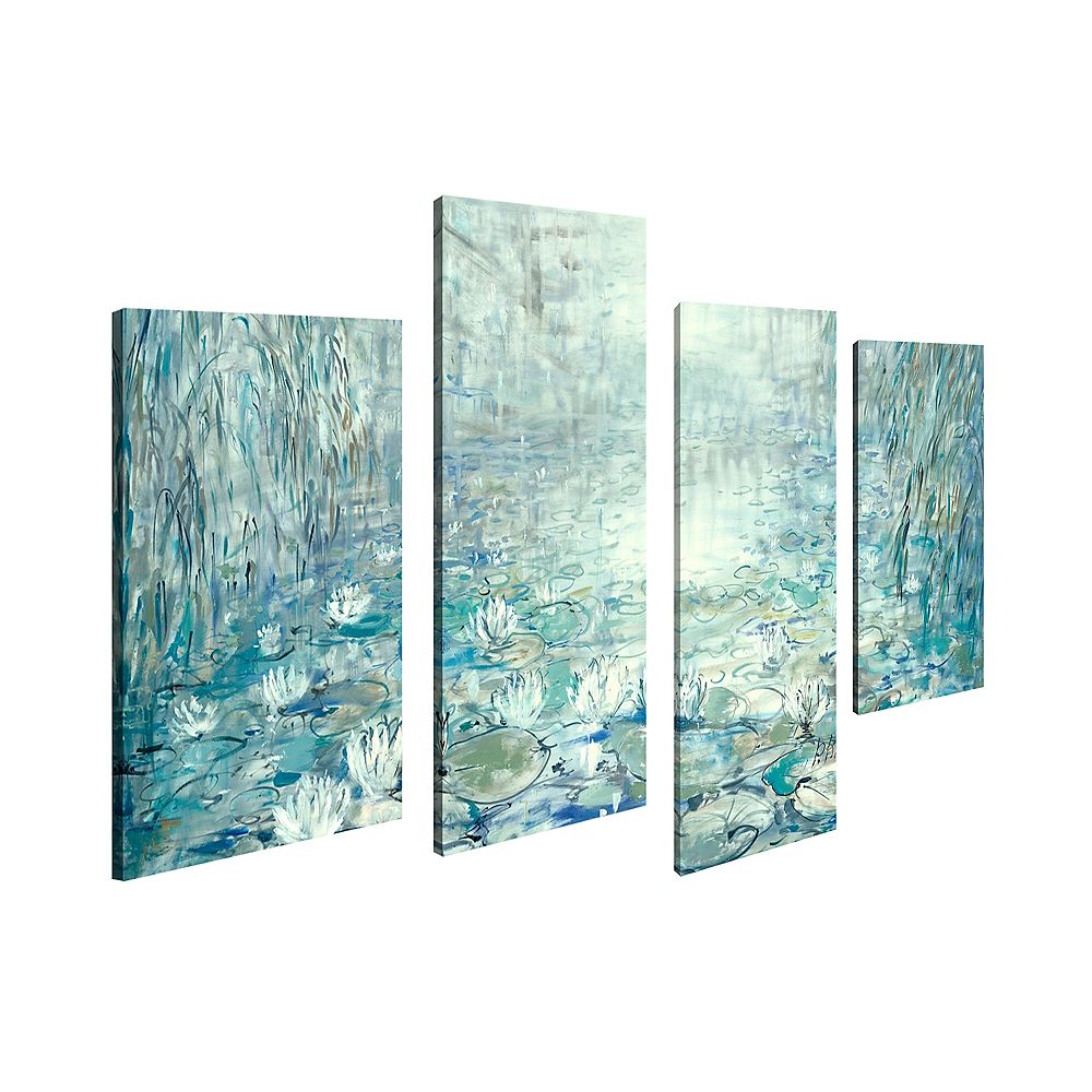 ArtMaison Canada Abstract Landscape Floating Flowers Print Canvas Wall ...
