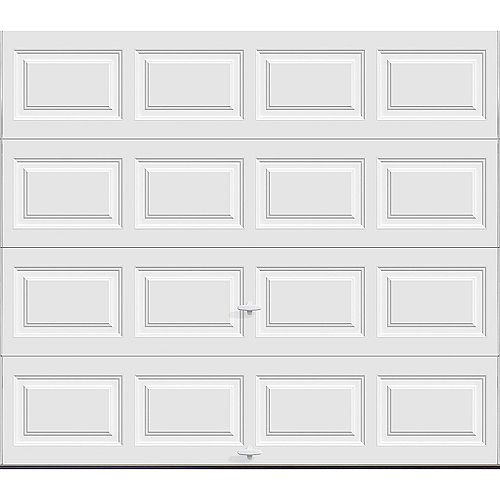 Classic Collection 8 ft. x 7 ft. 6.5 R-Value Insulated Solid White Garage Door