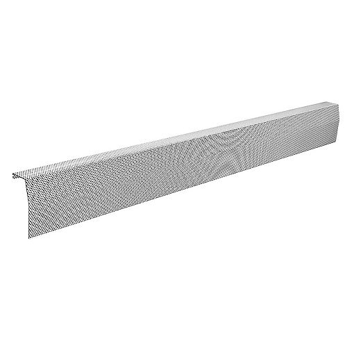 Premium Series 7 ft. Galvanized Steel Easy Slip-On Baseboard Heater Cover in White