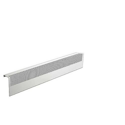 Basic Series 3 ft. Galvanized Steel Easy Slip-On Baseboard Heater Cover in White