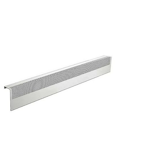 Basic Series 4 ft. Galvanized Steel Easy Slip-On Baseboard Heater Cover in White