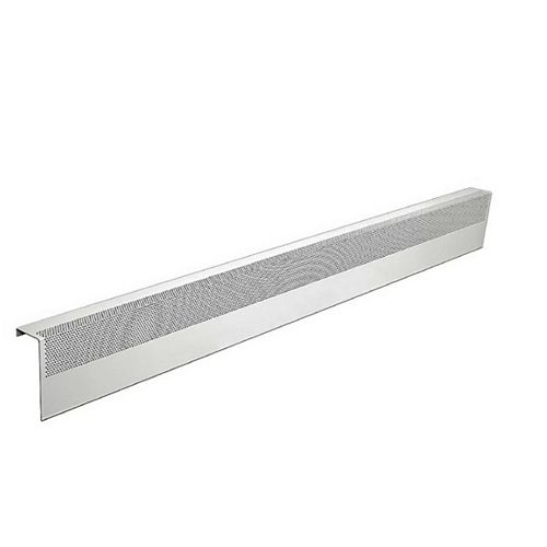 Basic Series 5 ft. Galvanized Steel Easy Slip-On Baseboard Heater Cover in White