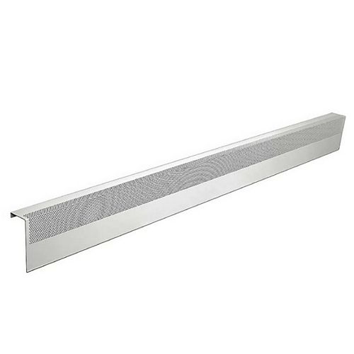 Basic Series 6 ft. Galvanized Steel Easy Slip-On Baseboard Heater Cover in White