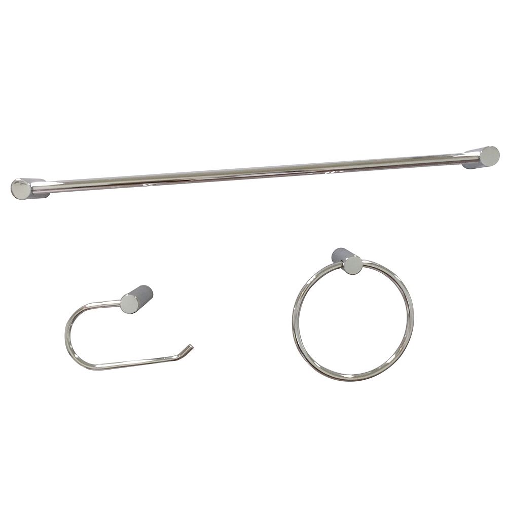 Glacier Bay 3Piece Bath Accessory Kit in Chrome Finish The Home Depot Canada