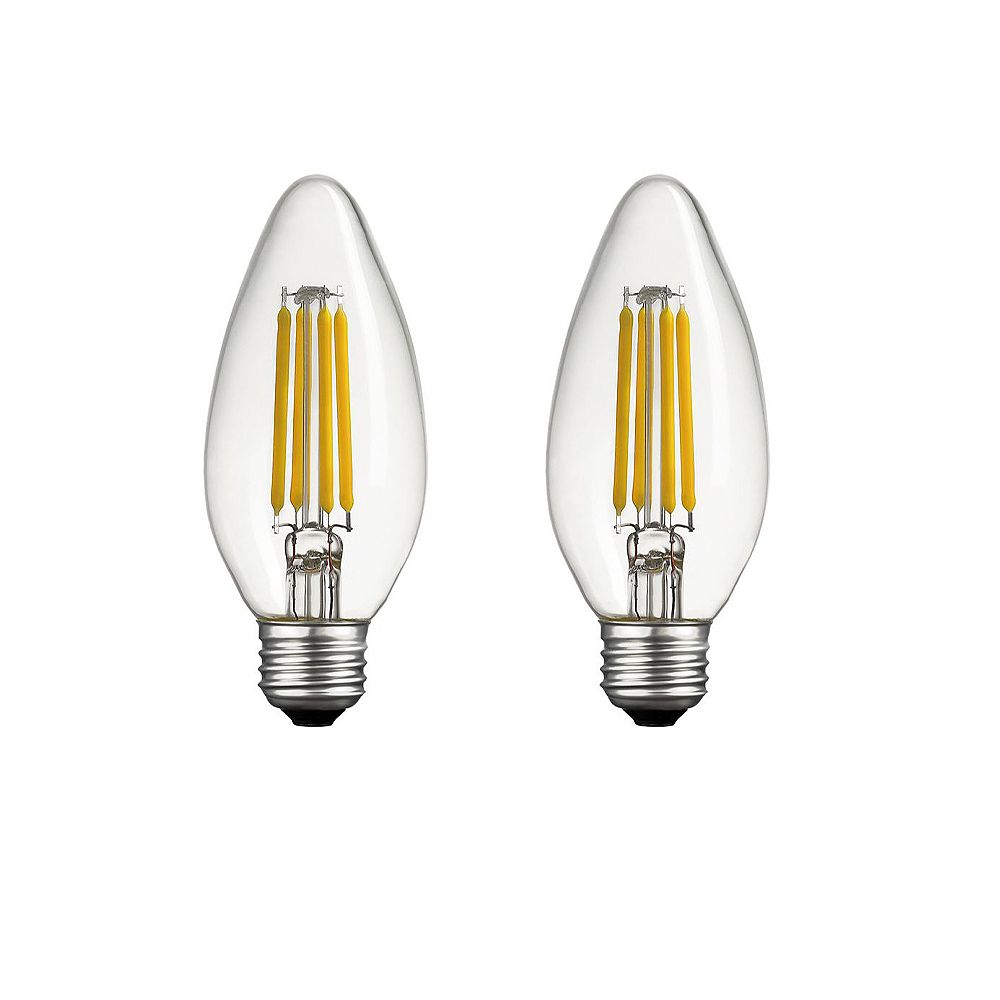 Globe Electric 40w Equivalent Warm White 2700k B11 Dimmable Candelabra Led Light Bulb Wi The Home Depot Canada
