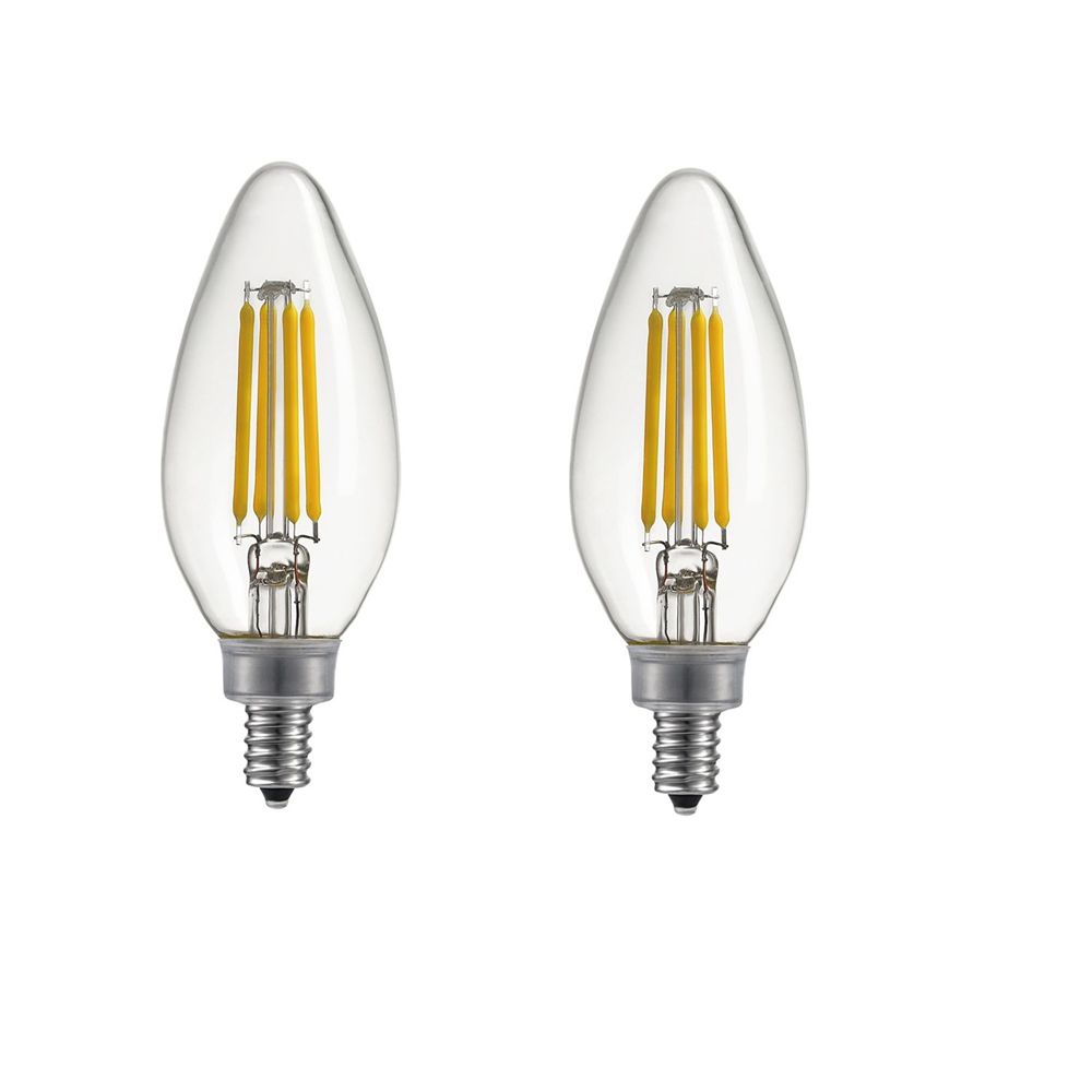 Globe Electric 40W Equivalent Daylight (5000K) B11 Dimmable Candelabra ...