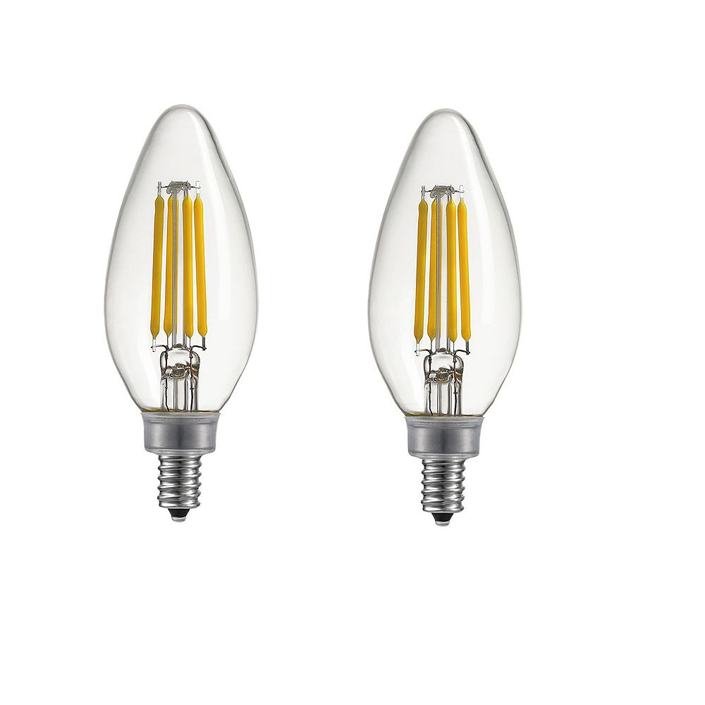 Globe Electric 40w Equivalent Daylight 5000k B11 Dimmable Candelabra Led Light Bulb Wit The Home Depot Canada