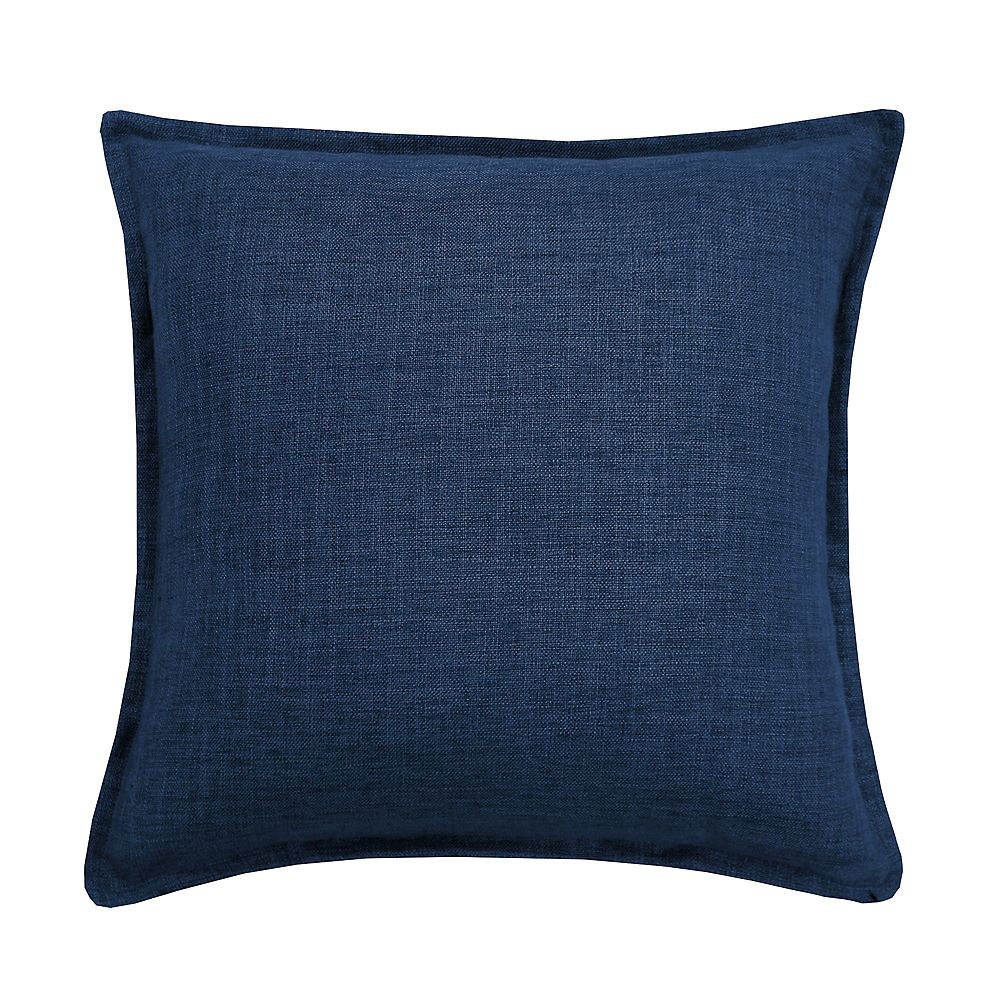 Millano Collection Linen Dark Blue Cushion | The Home Depot Canada