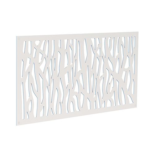 Barrette Decorative screen panel 2x4 - sprig - white