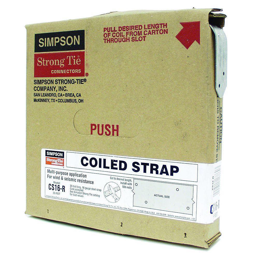 Simpson StrongTie CS 25 ft. 16Gauge Galvanized Coiled Strap The