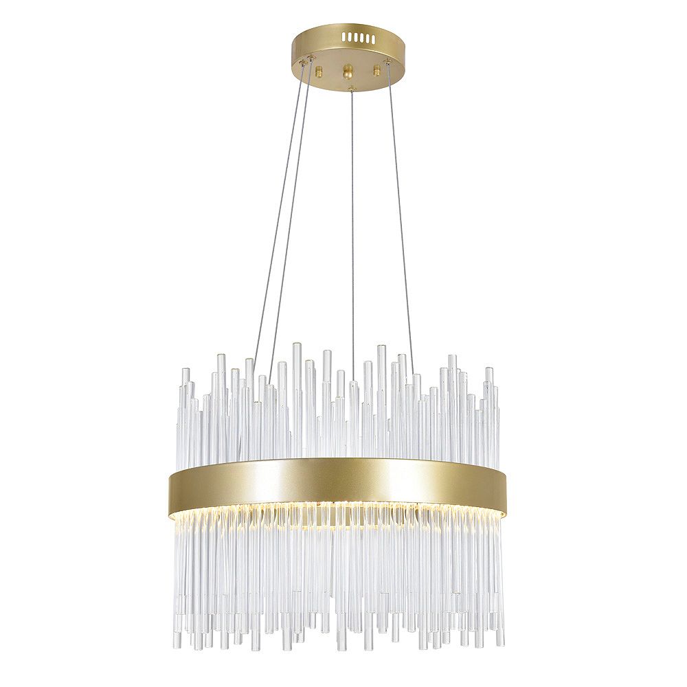 Cwi Lighting 16 Inch Led Chandelier With Medallion Gold Finish From Our Genevieve Collecti The Home Depot Canada