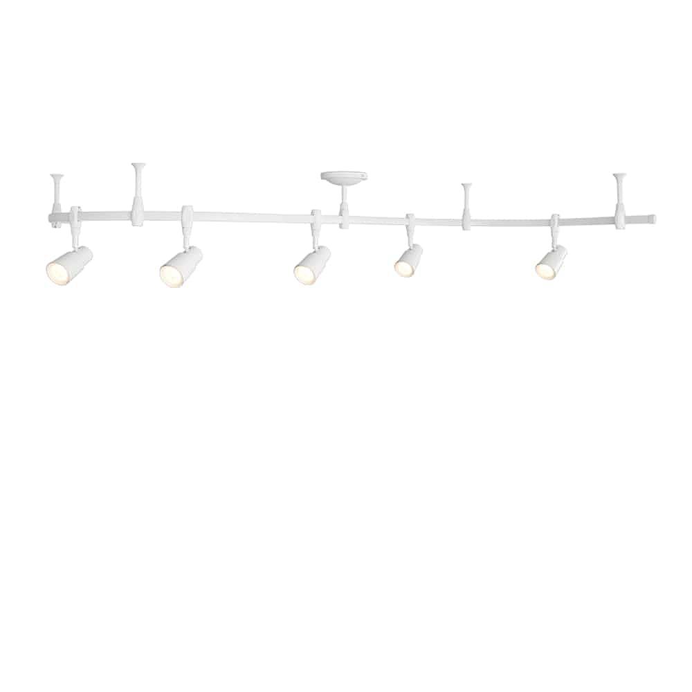 Hampton Bay 5Light LED White Flex Track Kit Metal shade The Home