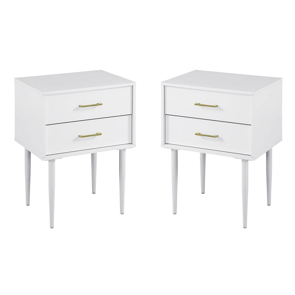 white lamp table with drawer