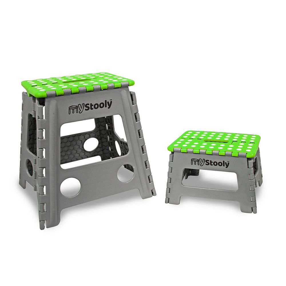 MyStooly MyStooly Folding Step Stools 2 Pack Green The