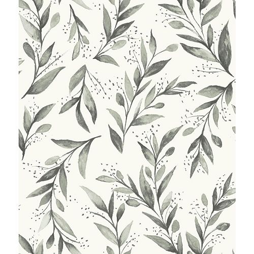 Olive Branch Black Wallpaper