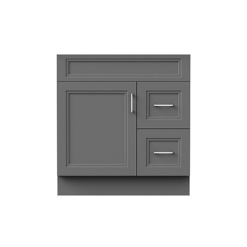 Sutton 30-inch W 21-inch D Vanity Base in grey