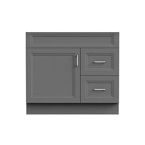 Sutton 36-inch W 21-inch D Vanity Base in grey