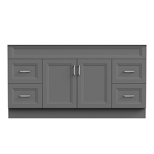 Sutton 60-inch W 21-inch D Vanity Base in grey for Single Bowl