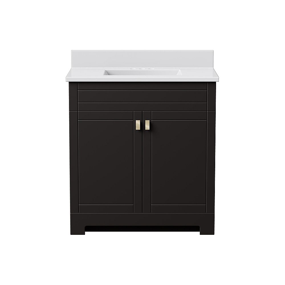 Magick Woods Essex 31 Inch 19 Inch Vanity Ensemble In Dark Chocolate The Home Depot Canada