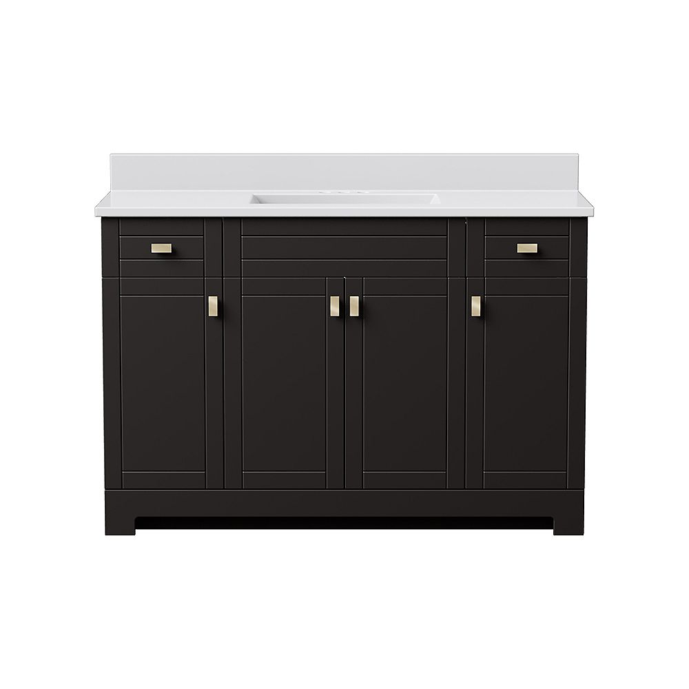 Magick Woods Essex 49 Inch 19 Inch Vanity Ensemble In Dark Chocolate The Home Depot Canada