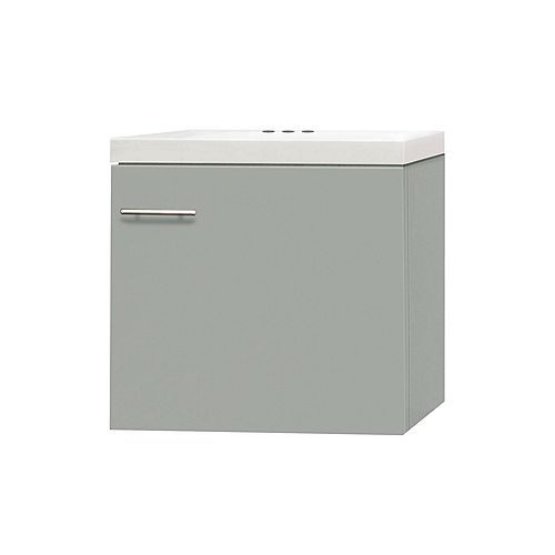 19-inch W 17-inch D Wallhung Vanity Ensemble in grey