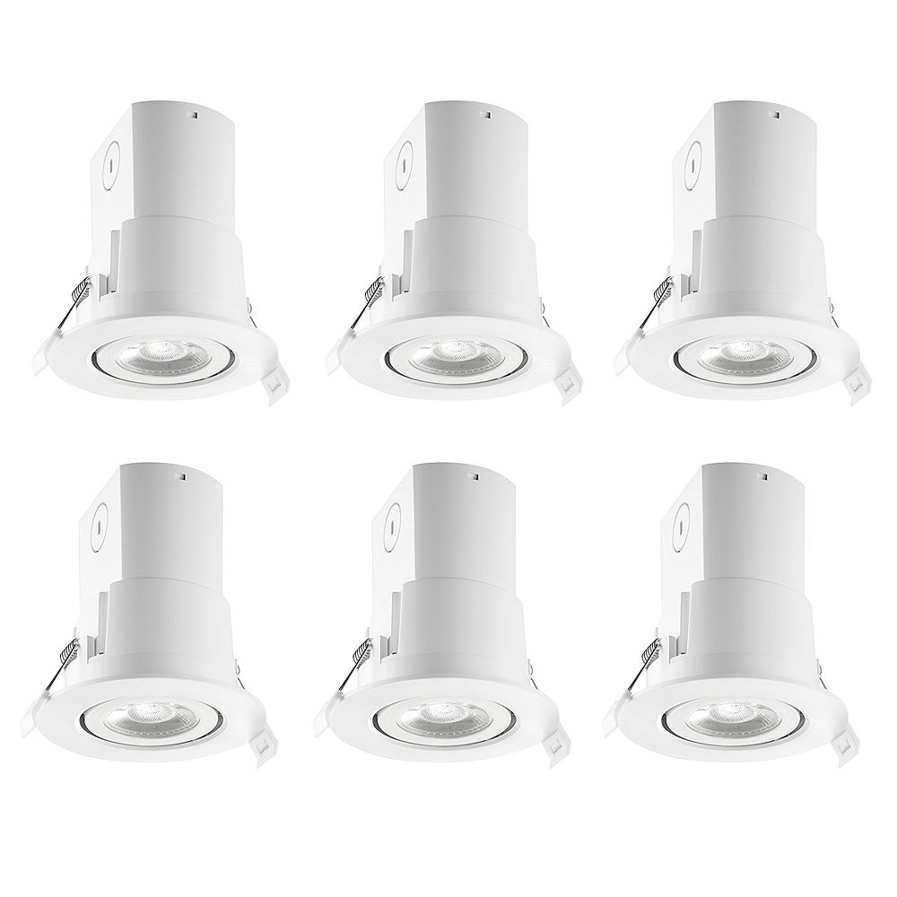 Commercial Electric 3 inch White Spotlight Integrated LED Recessed