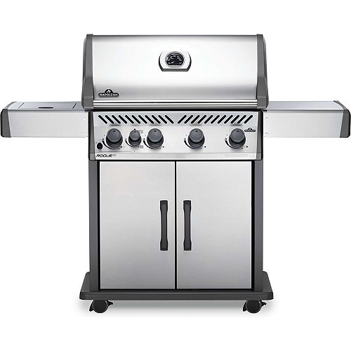 Rogue-XT 525 4-Burner Natural Gas BBQ in Stainless Steel with Infrared Side Burner