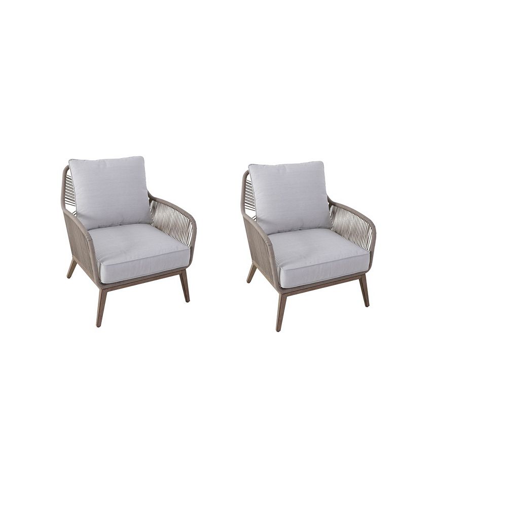 Hampton Bay Luxley All-Weather Wicker String Patio Lounge Chair with