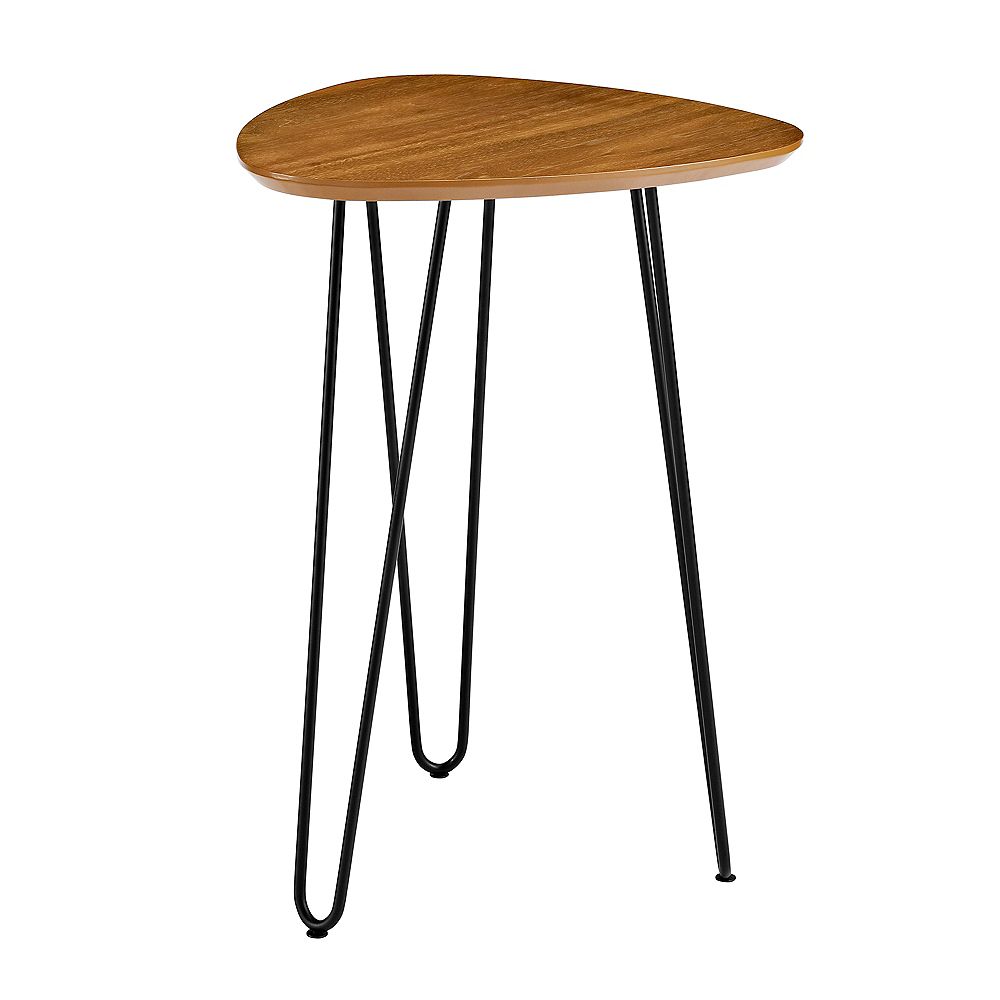 Welwick Designs Mid Century Modern Round Hairpin Side Table Walnut The Home Depot Canada Welwick Designs Mid Century Modern, Mid Century Modern Side Table Canada
