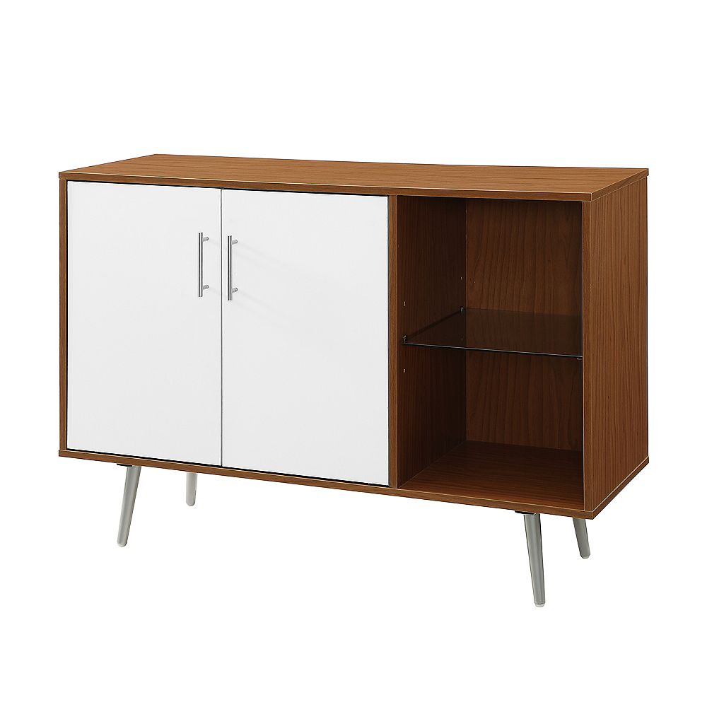 Welwick Designs MidCentury Modern Open Shelf Storage for TV's