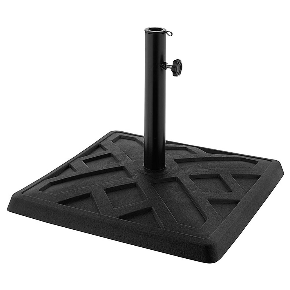 Welwick Designs Square Outdoor Patio Umbrella Base Black The Home Depot Canada