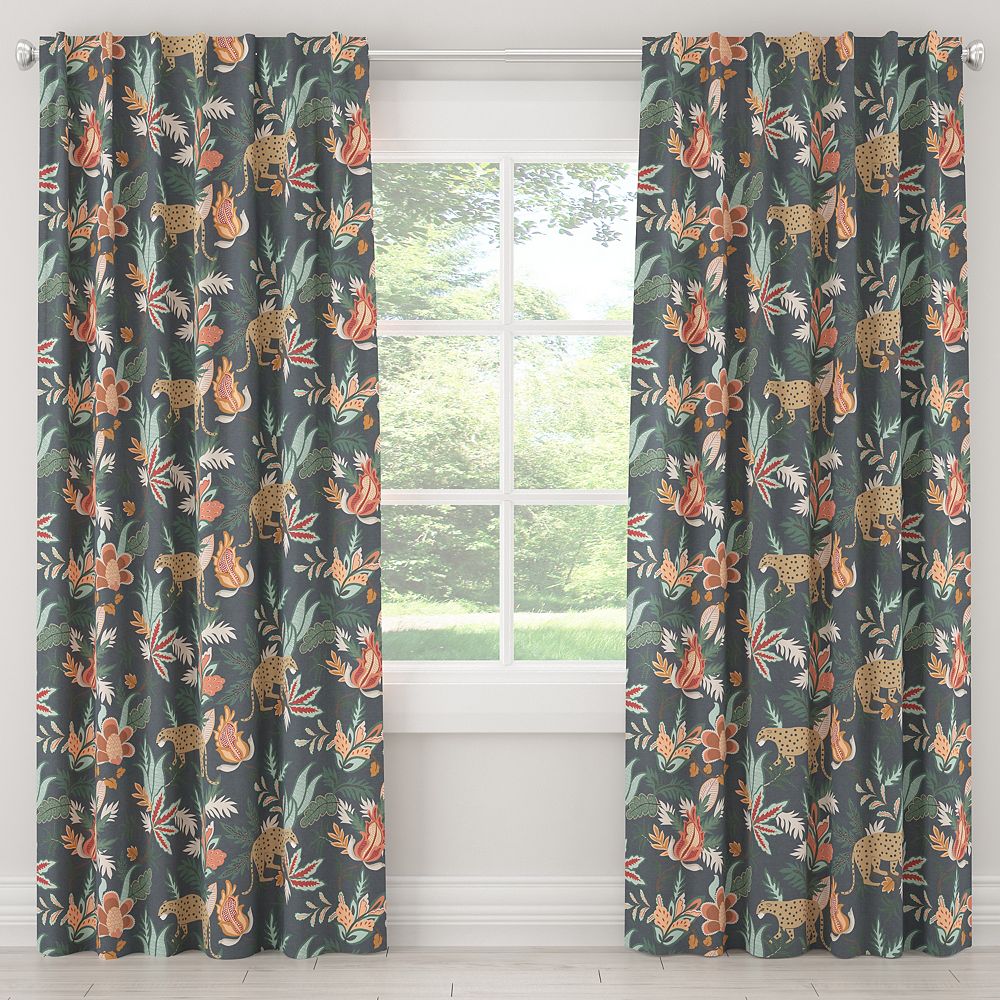 Skyline Furniture MFG Blackout Curtain in Venya Safari Navy The Home