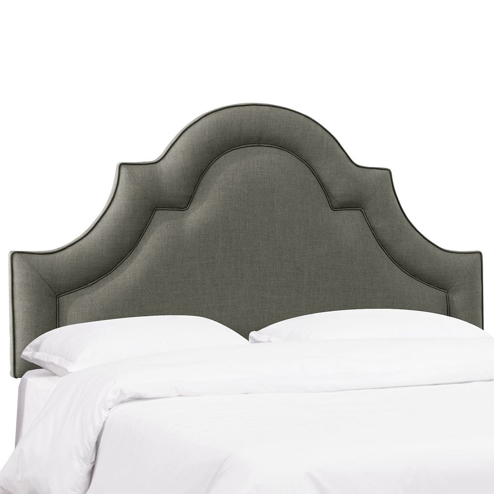 Skyline Furniture MFG Twin Arched Border Headboard in Zuma Charcoal