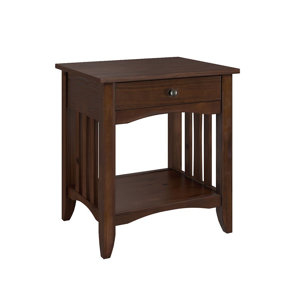 Corliving End Table with Drawer, Cappuccino The Home Depot Canada