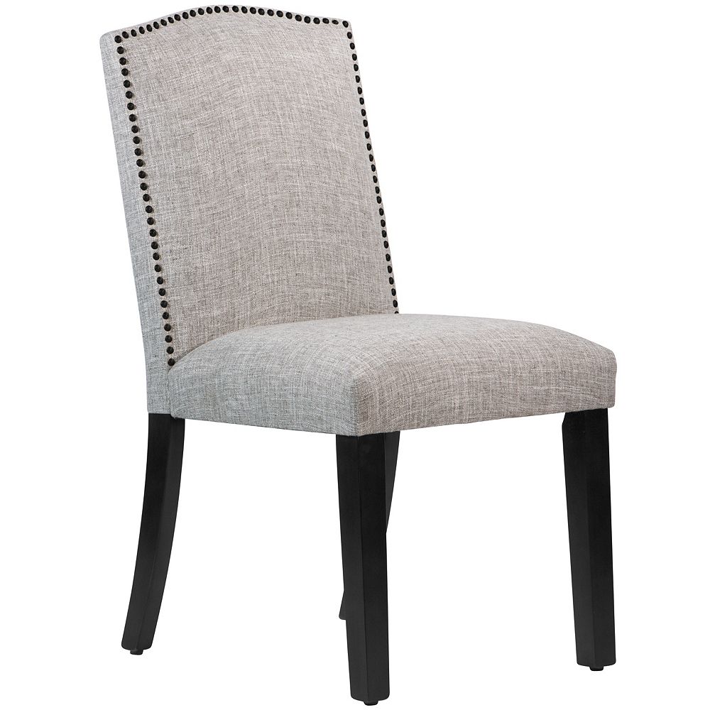 Skyline Furniture Camel Back Dining Chair with Nail Buttons in Zuma