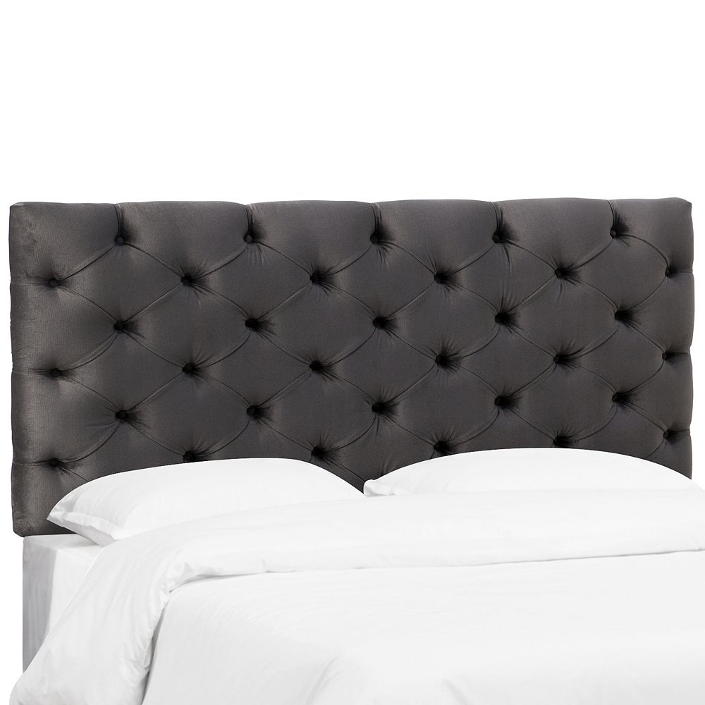 Skyline Furniture Sherdian King Horizontal Tufted Headboard in Mystere