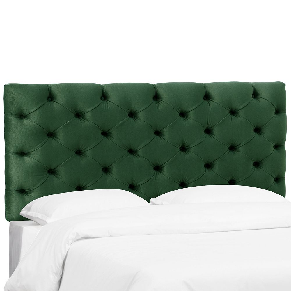 Skyline Furniture Sherdian King Horizontal Tufted Headboard in Mystere