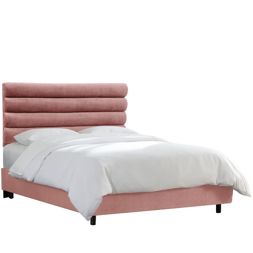 Skyline Furniture Queen Queen Upholstered Bed In Regal Mahogany Rose The Home Depot Canada