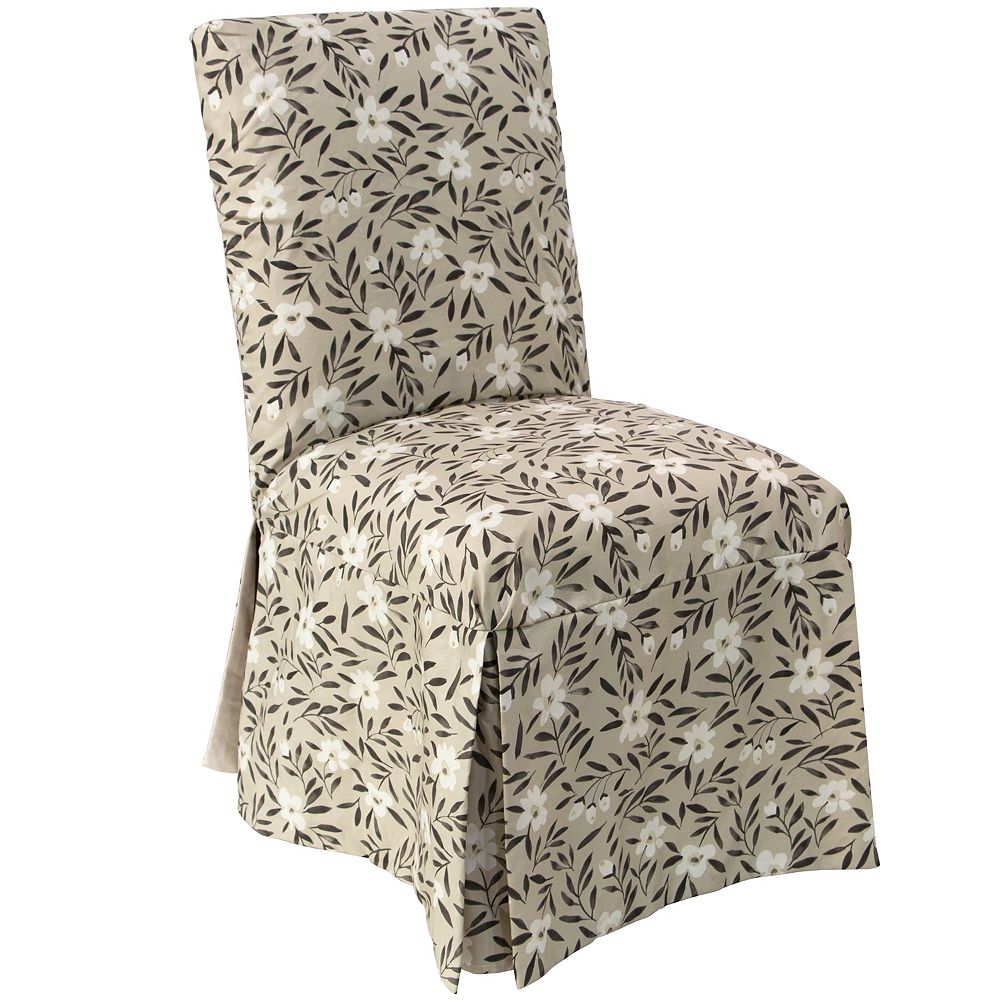 Skyline Furniture White Square Shaped Dining Chair With Skirted Slipcover In Fiona Fl The Home Depot Canada Skyline Furniture White Square Shaped, Animal Print Parson Chair Slipcovers