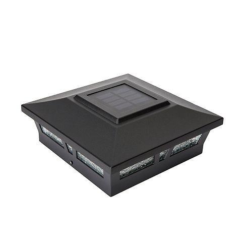 6X6 Black Aluminum Oxford Solar Post Cap