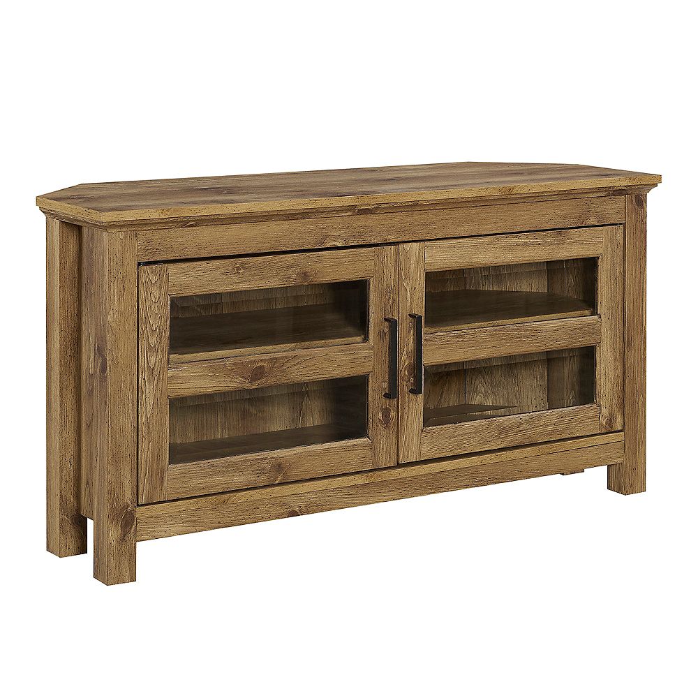Welwick Designs Modern Farmhouse Corner TV Stand for TV's up to 48 inch