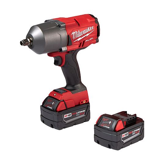 M18 FUEL 18-Volt Cordless 1/2 in. Impact Wrench with Friction Ring Kit W/ Two 5.0 Ah Batteries