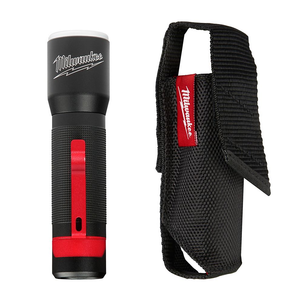 Milwaukee Tool 325Lumen LED lampe de poche en aluminium avec Holster Home Depot Canada