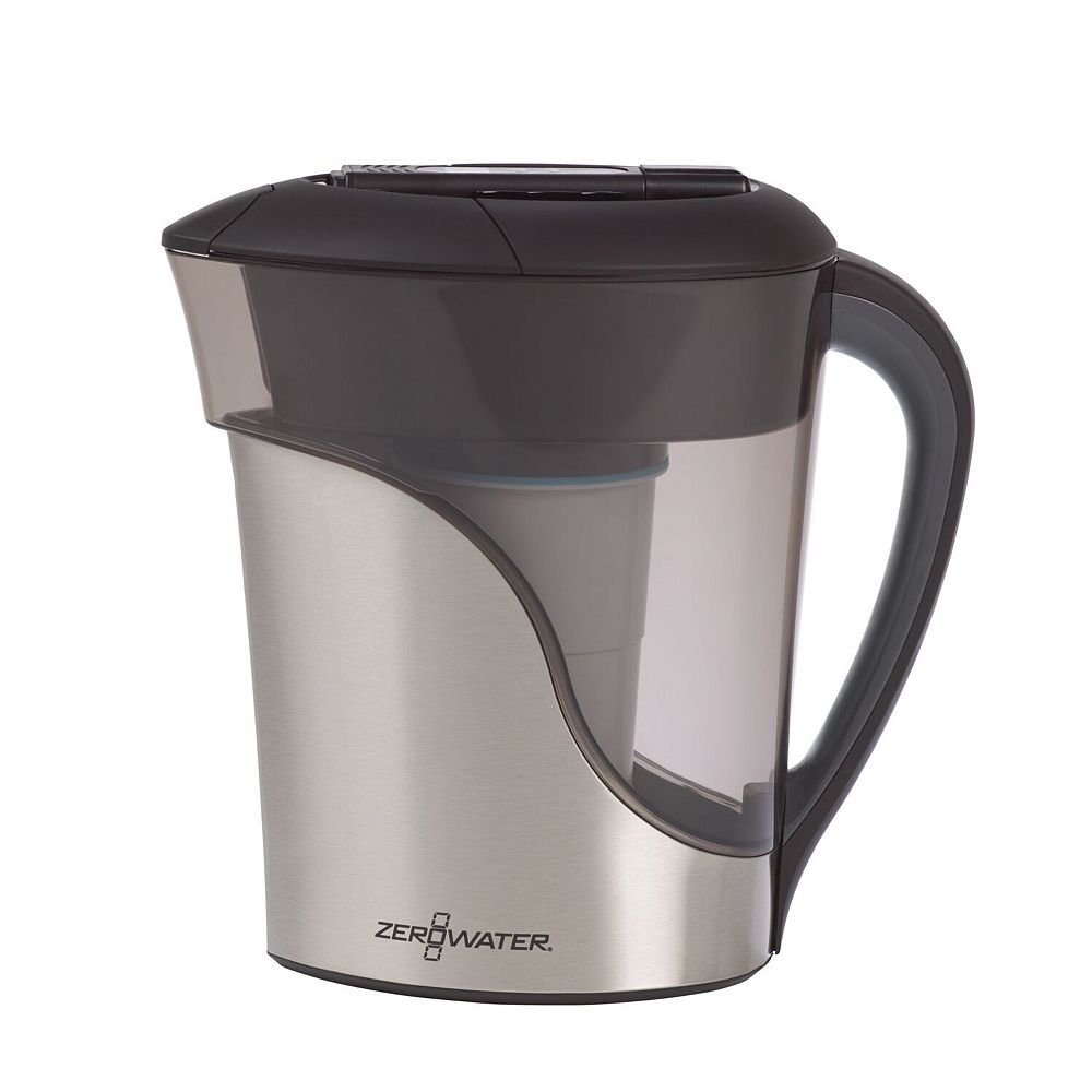 Zerowater Ready Pour 11 Cup Stainless Pitcher The Home Depot Canada