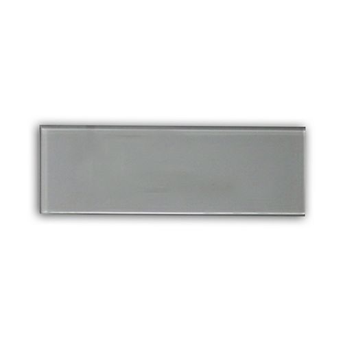 Bottle Grey 4-inch x 12-inch Glass Wall Tile (3.1 sq.ft/case)