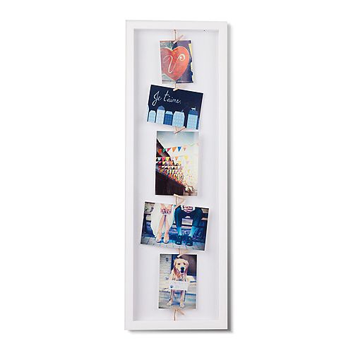 Clothesline Flip Photo Display White