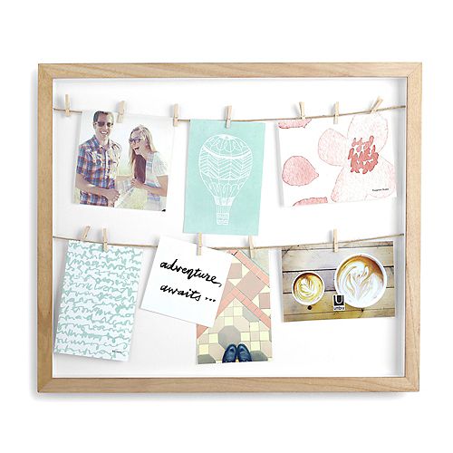 Clothesline Photo Display in Natural